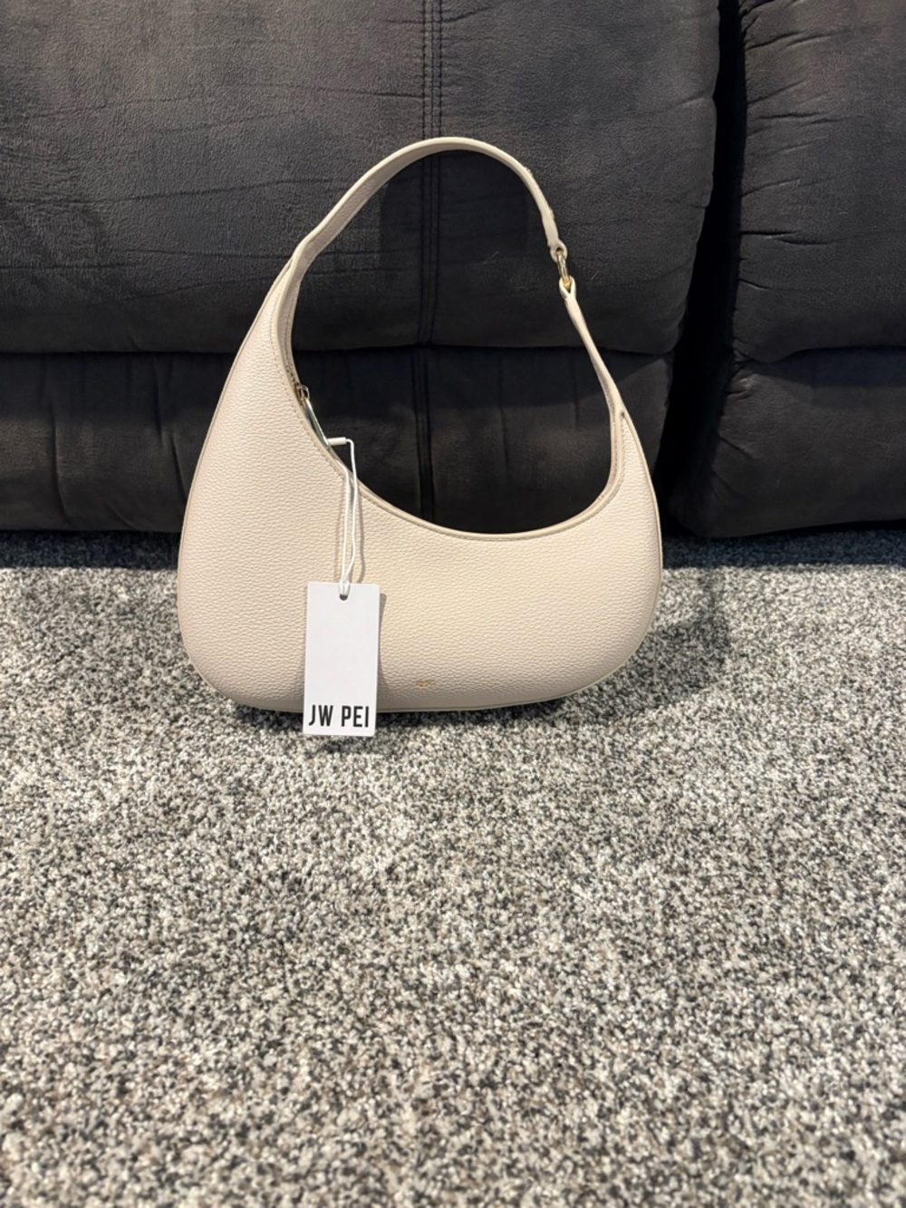 JW PEI Cream Crescent Shoulder Bag